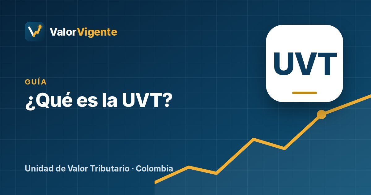 ¿Qué es la UVT (Unidad de Valor Tributario)? Valor y ejemplos